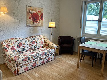 Wohnbereich mit zusätzlichem Schlafsofa